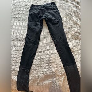 Athleta running leggings. Size small. Black with gray cuffs. Good condition.